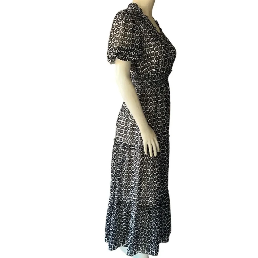 Max Studio Black/White Flowy Maxi Dress. Size Small. - Picture 3 of 5